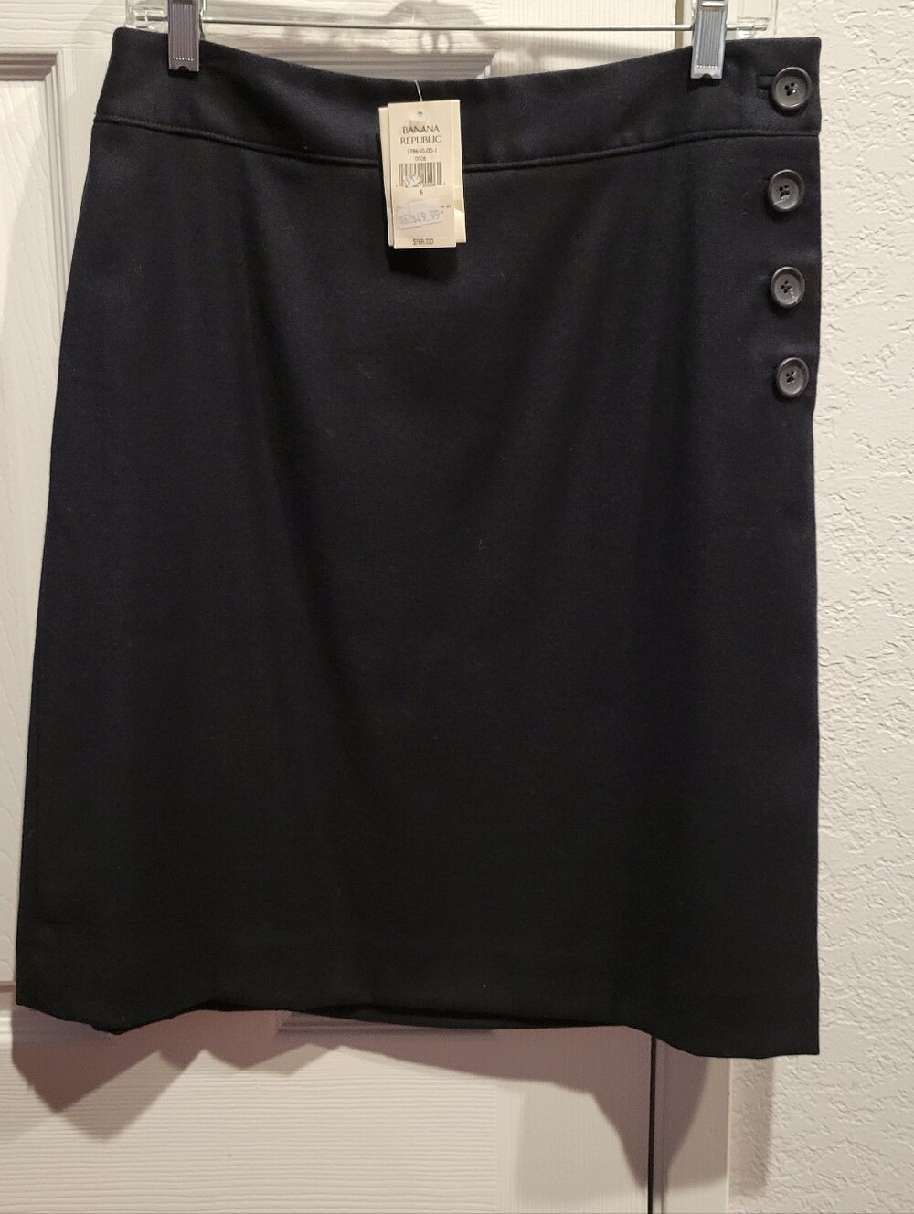 Banana Republic Black Side-Button Pencil Skirt